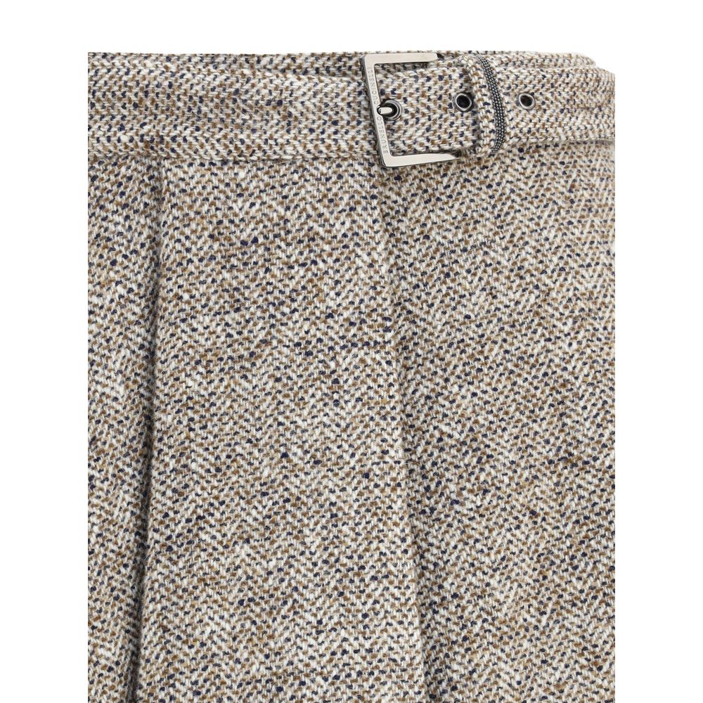 Brunello Cucinelli Jupe midi en laine vierge