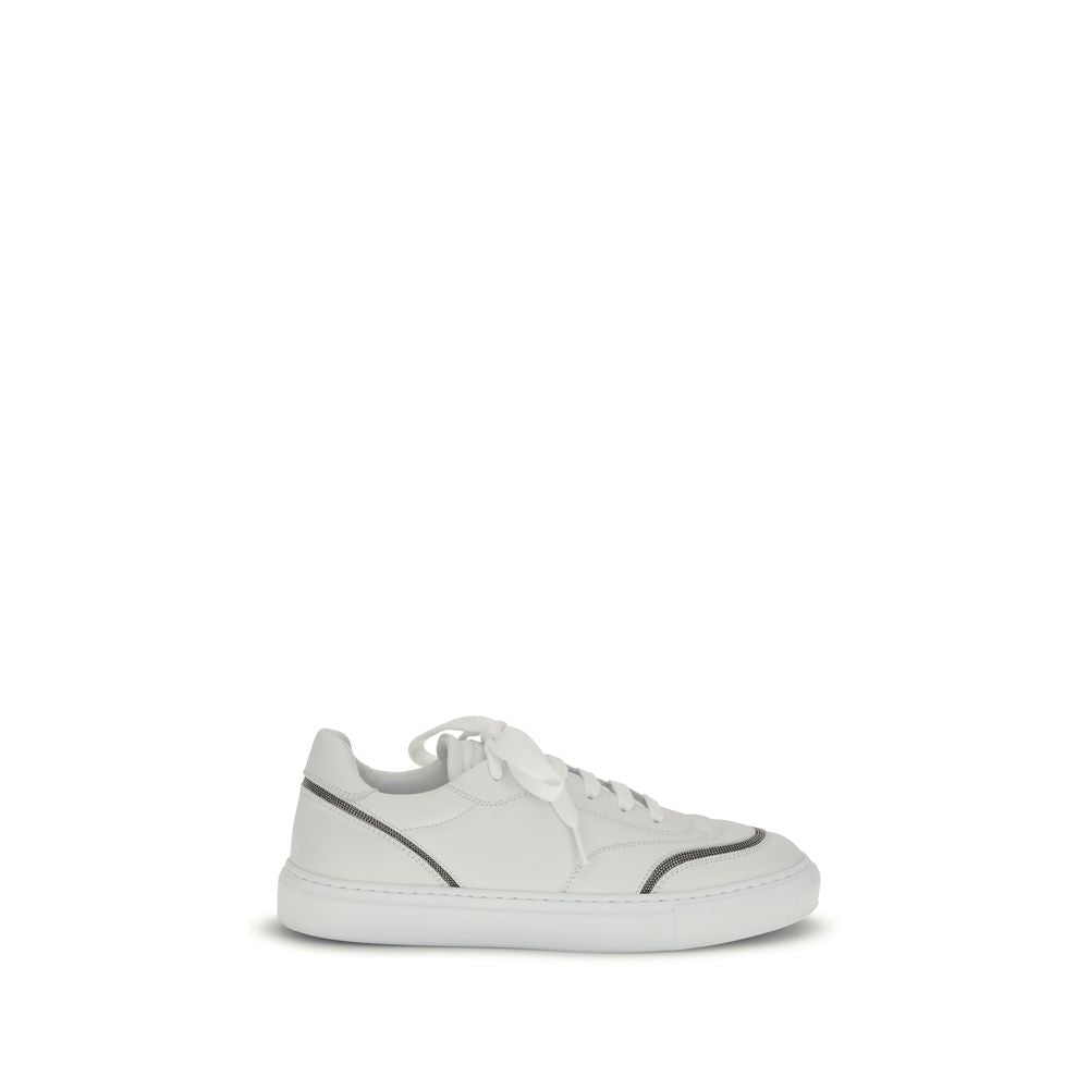 Baskets en cuir Brunello Cucinelli avec détails brillants