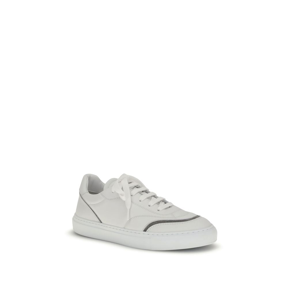 Baskets en cuir Brunello Cucinelli avec détails brillants