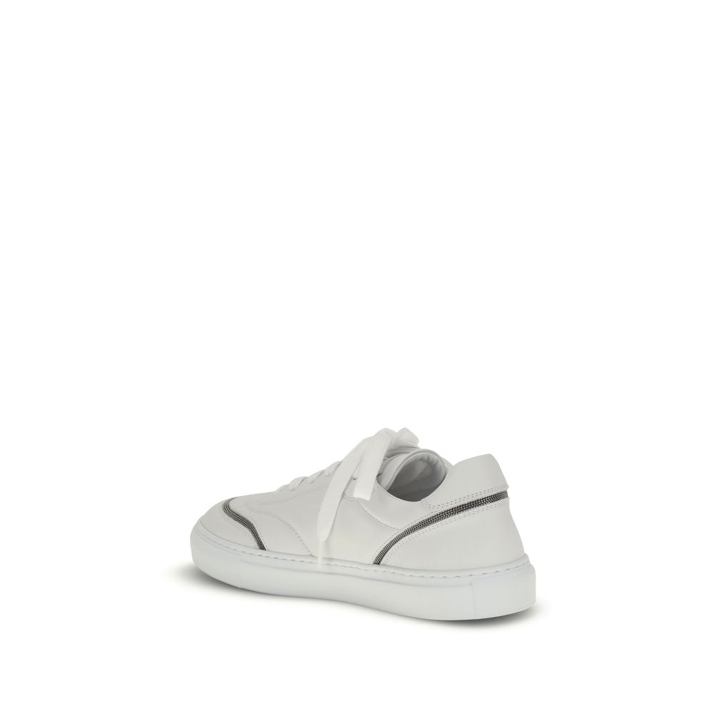 Baskets en cuir Brunello Cucinelli avec détails brillants