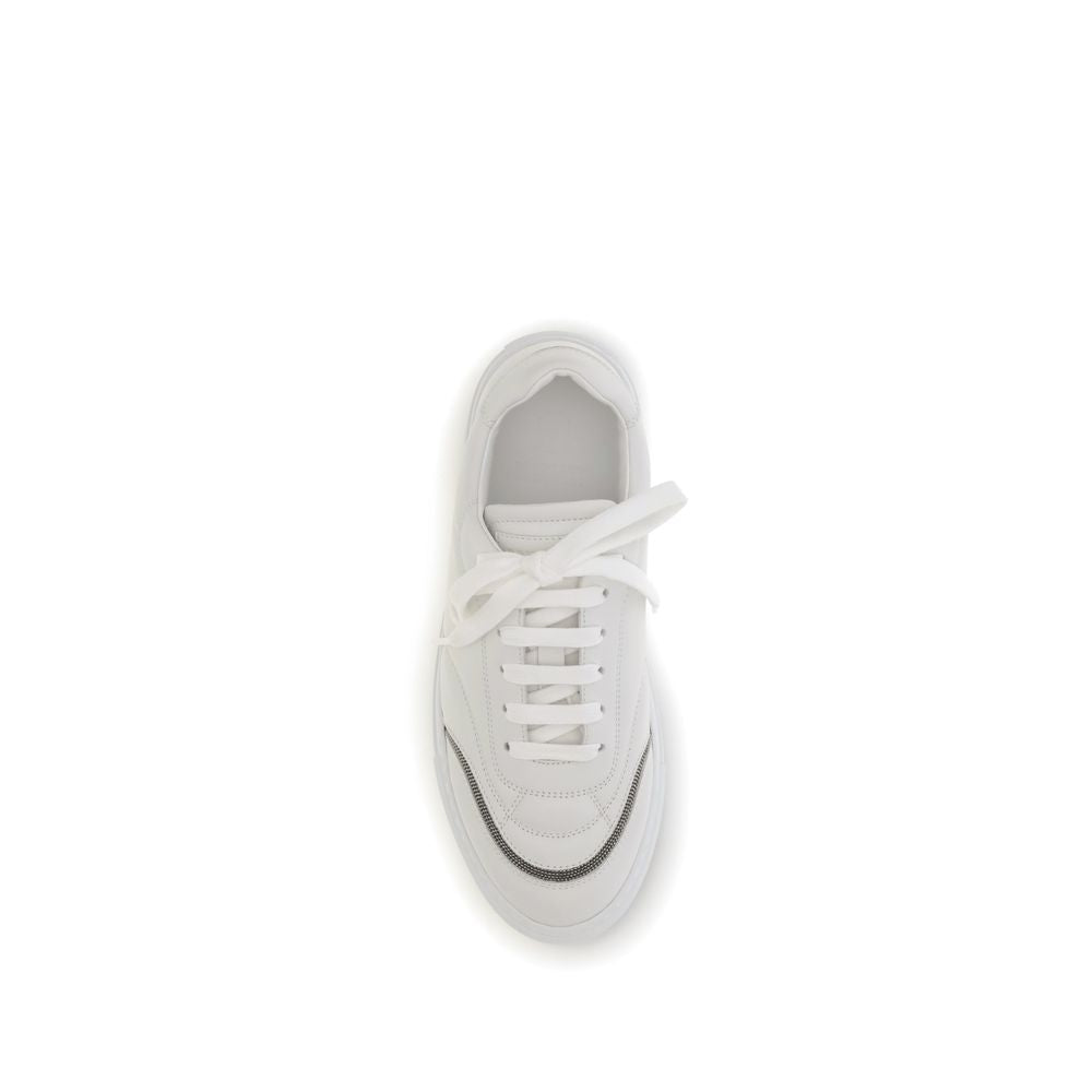 Baskets en cuir Brunello Cucinelli avec détails brillants