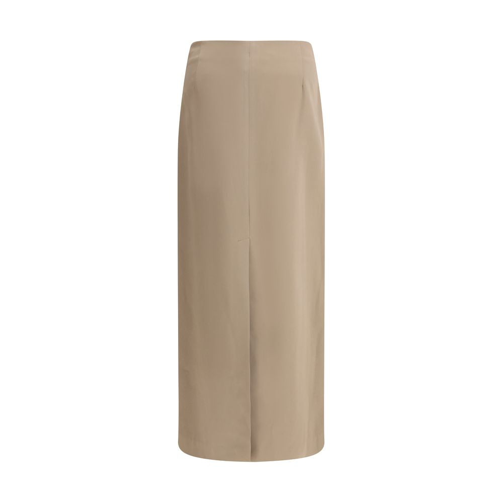 Brunello Cucinelli Jupe midi en satin