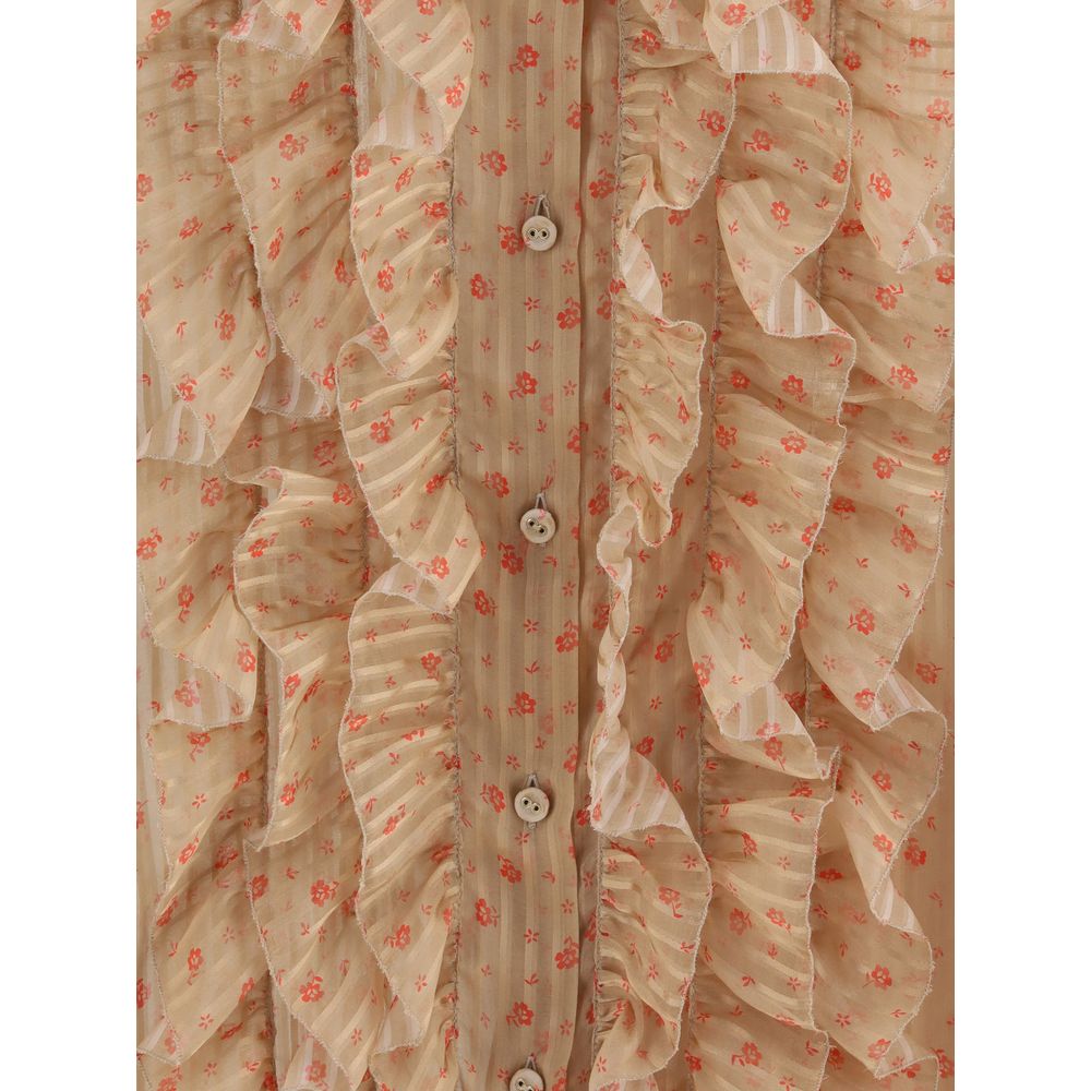 Blouse en soie Kristina Ti Rouches