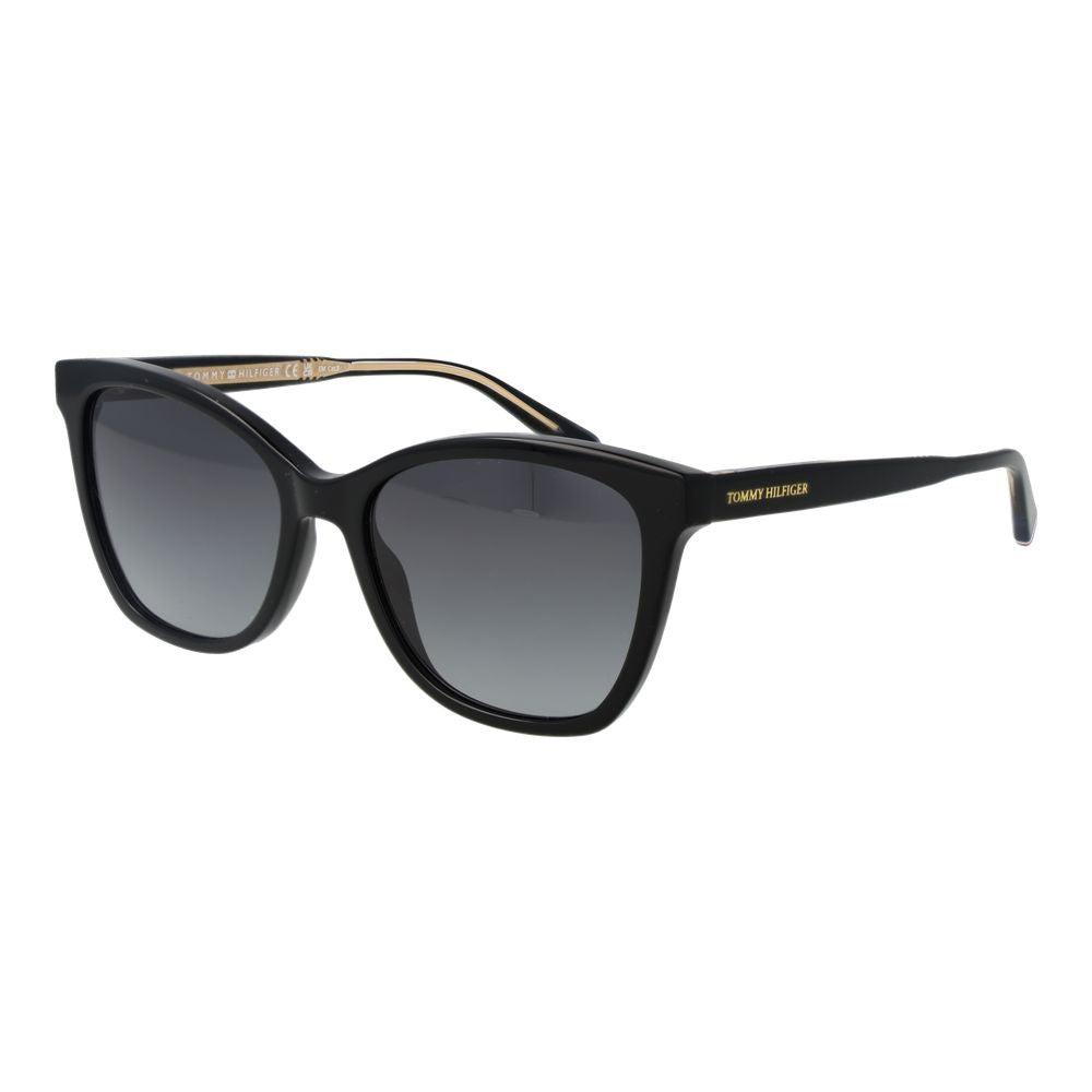 Lunettes de soleil noires Tommy Hilfiger pour femme