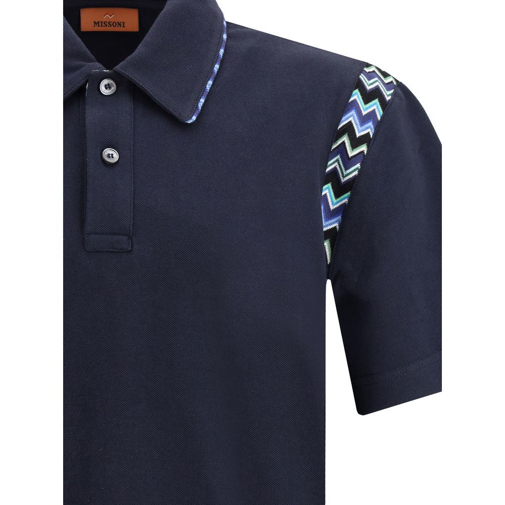 Polo Missoni avec détails en zigzag