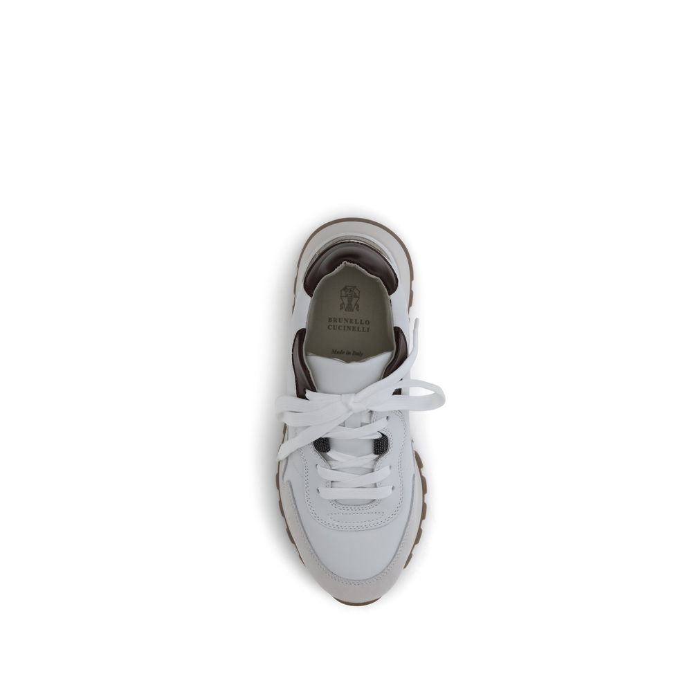 Baskets en cuir Brunello Cucinelli avec détails brillants