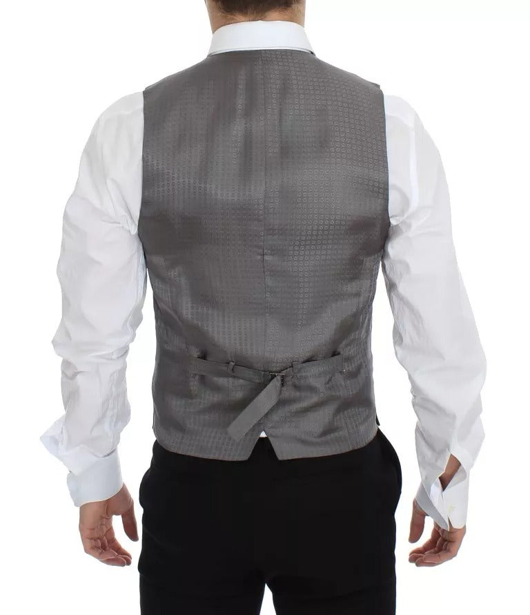Gilet de soirée à rayures grises Dolce &amp; Gabbana