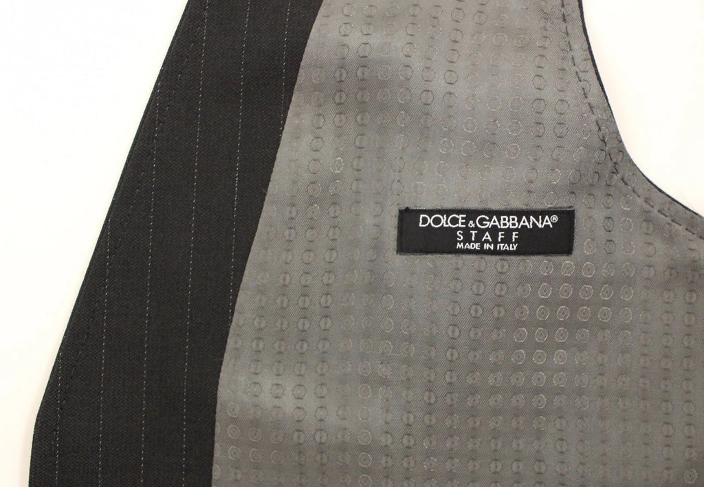 Gilet de soirée à rayures grises Dolce &amp; Gabbana