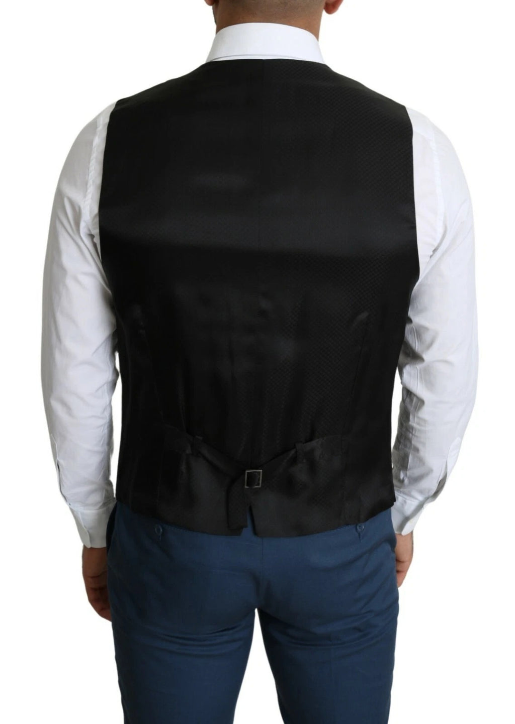 Gilet habillé en laine noire Dolce &amp; Gabbana pour homme