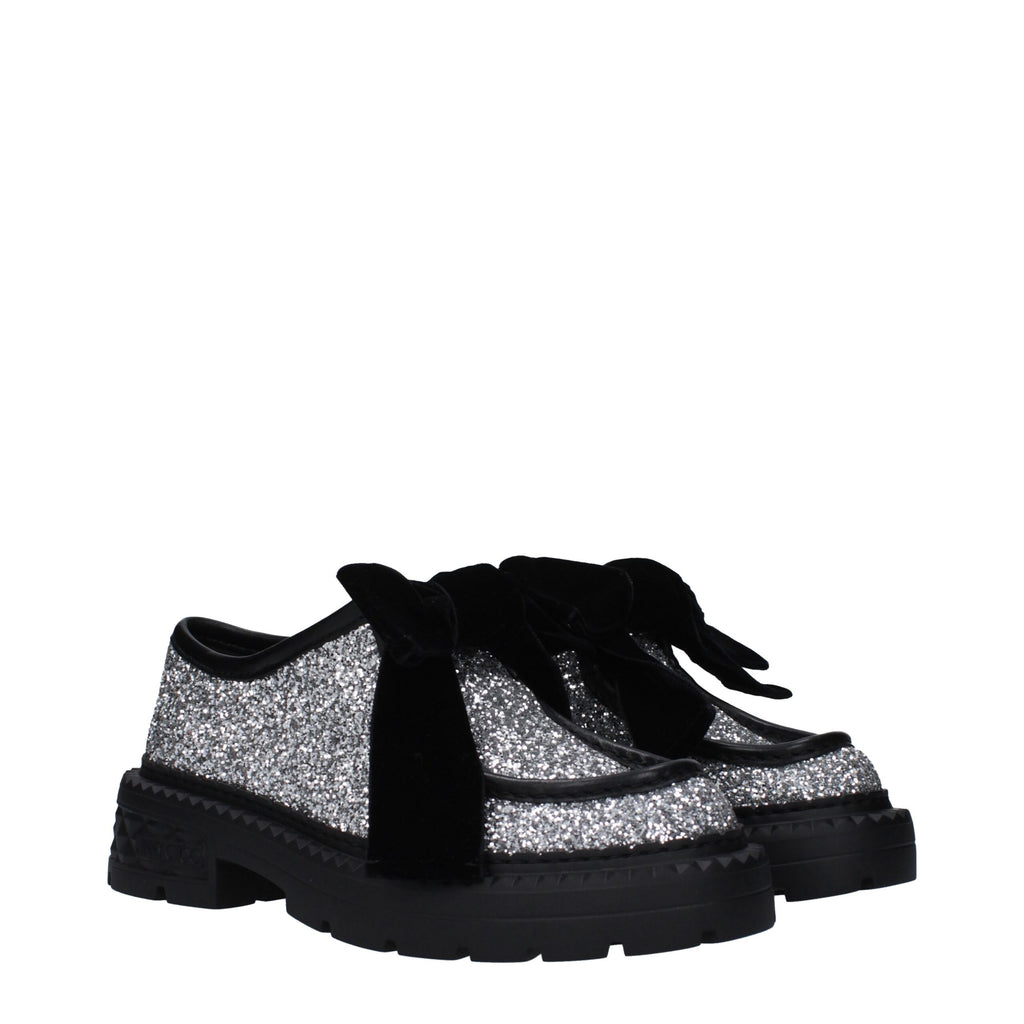 Jimmy Choo Gray Plastic Slip-On Loafers