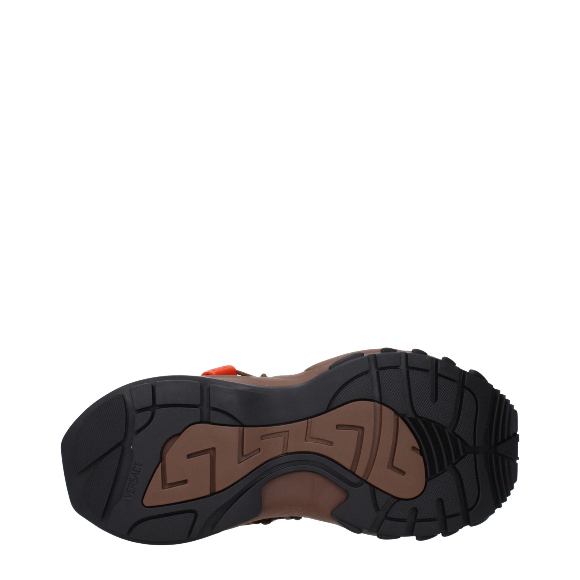 Versace Brown Fabric Athletic Sneakers