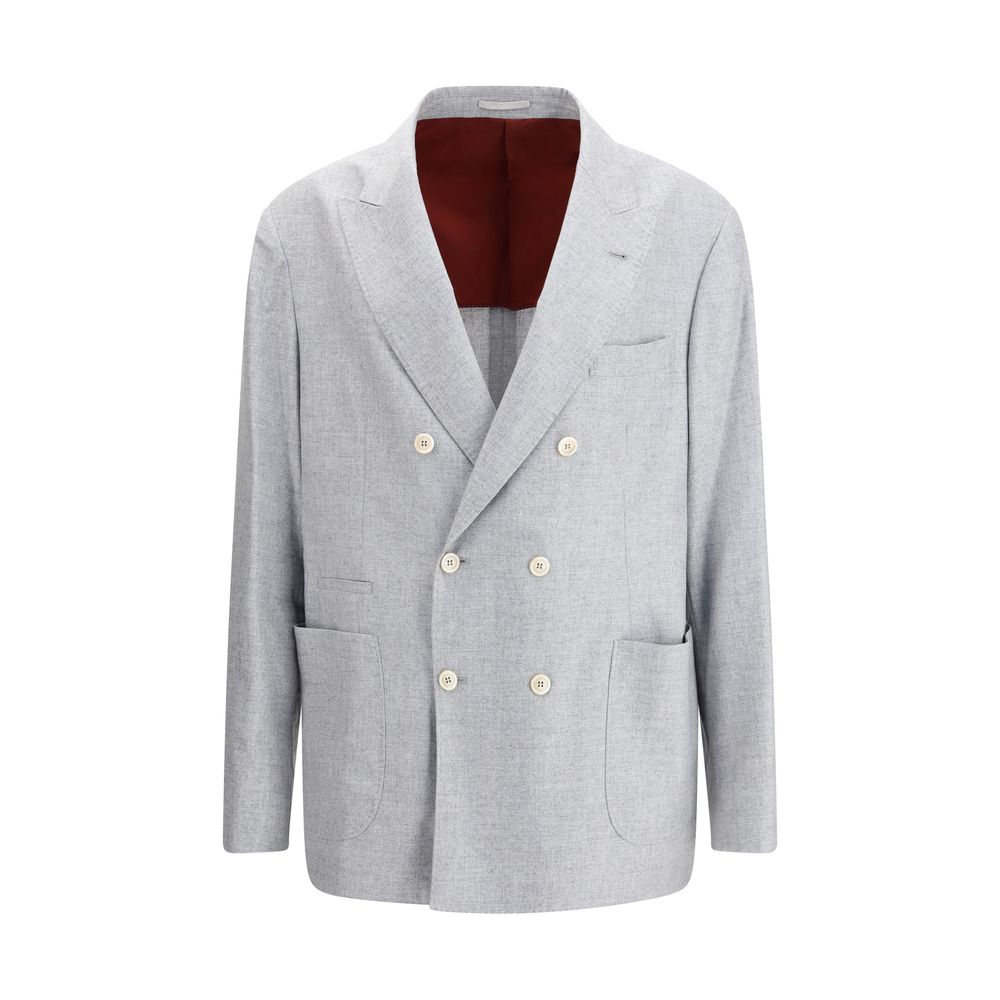 Brunello Cucinelli Gray Wool Blazer