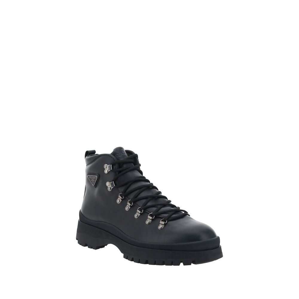 Prada Leather Ankle Boots