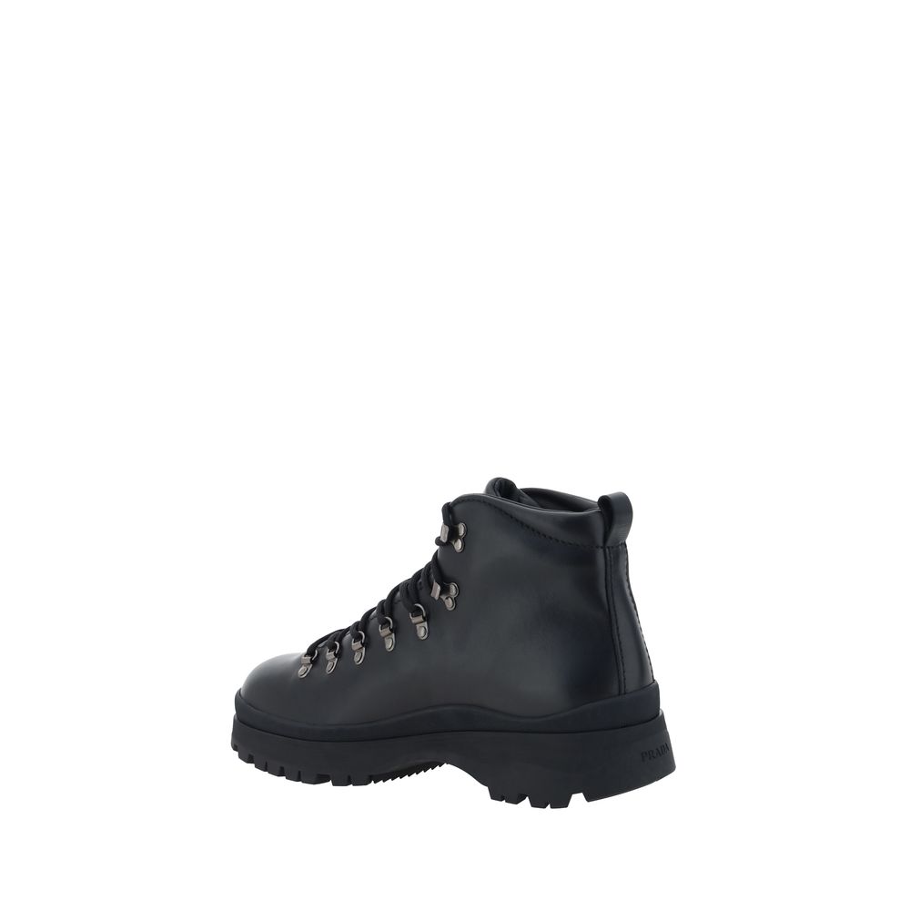 Prada Leather Ankle Boots