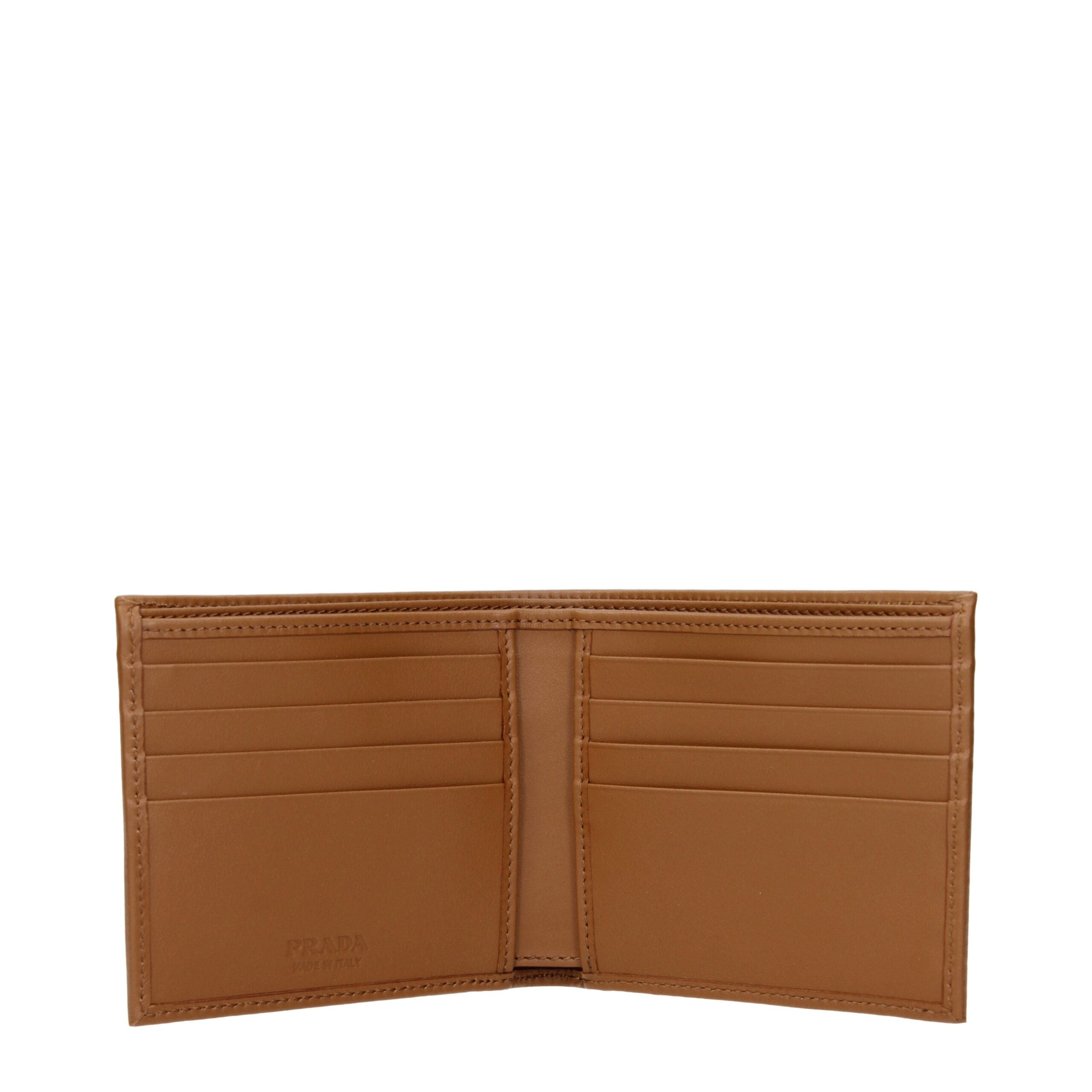 Prada Brown Fabric Wallets