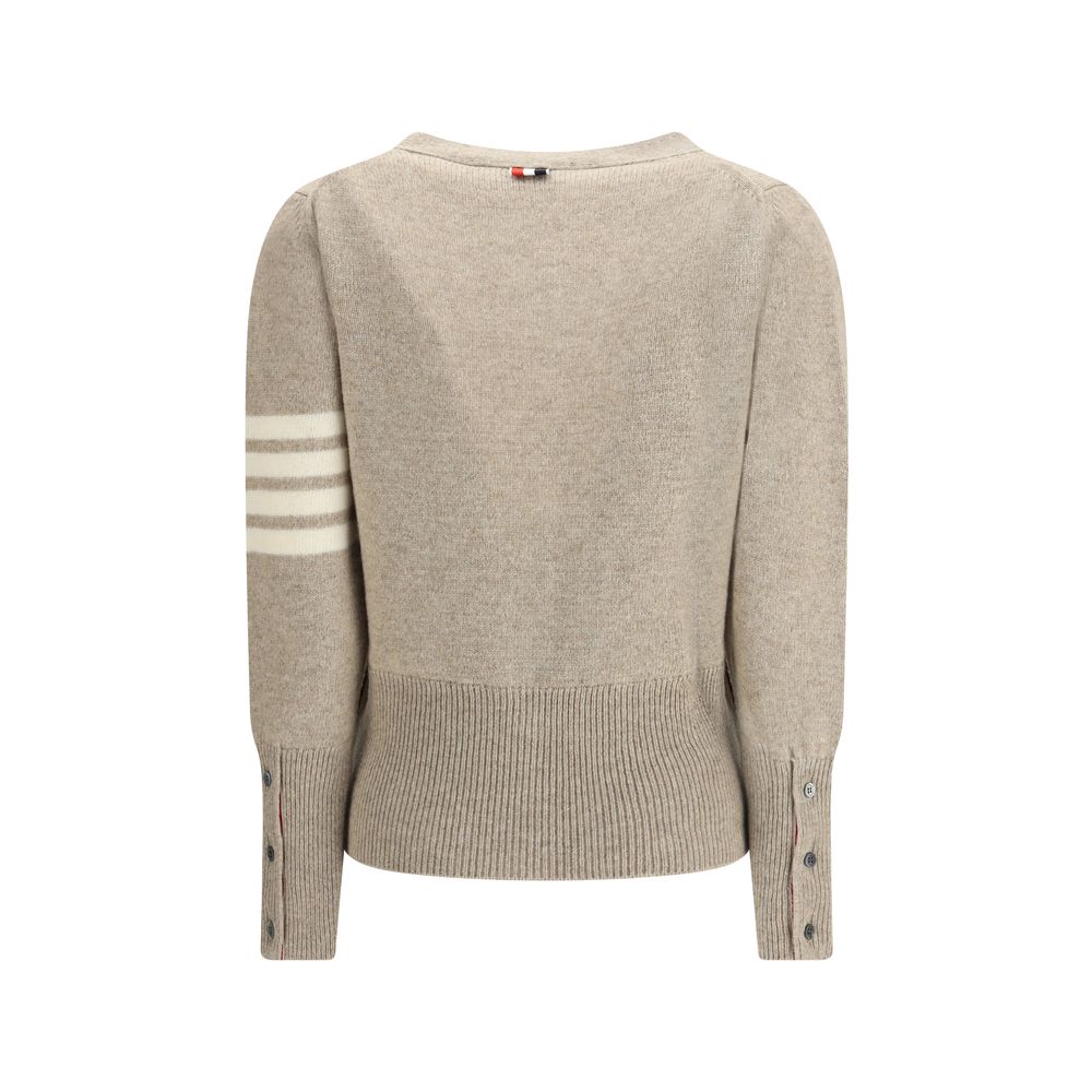 Thom Browne Jersey Stitch Shetland Wool 4-Bar Cardigan