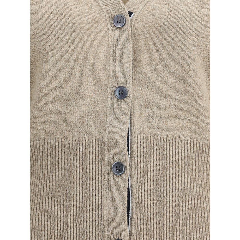 Thom Browne Jersey Stitch Shetland Wool 4-Bar Cardigan
