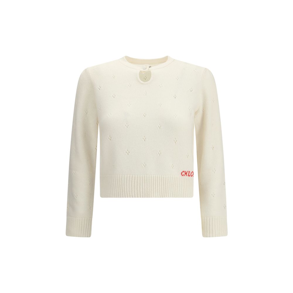 Chloé Jumper with a buttoned keyhole neck