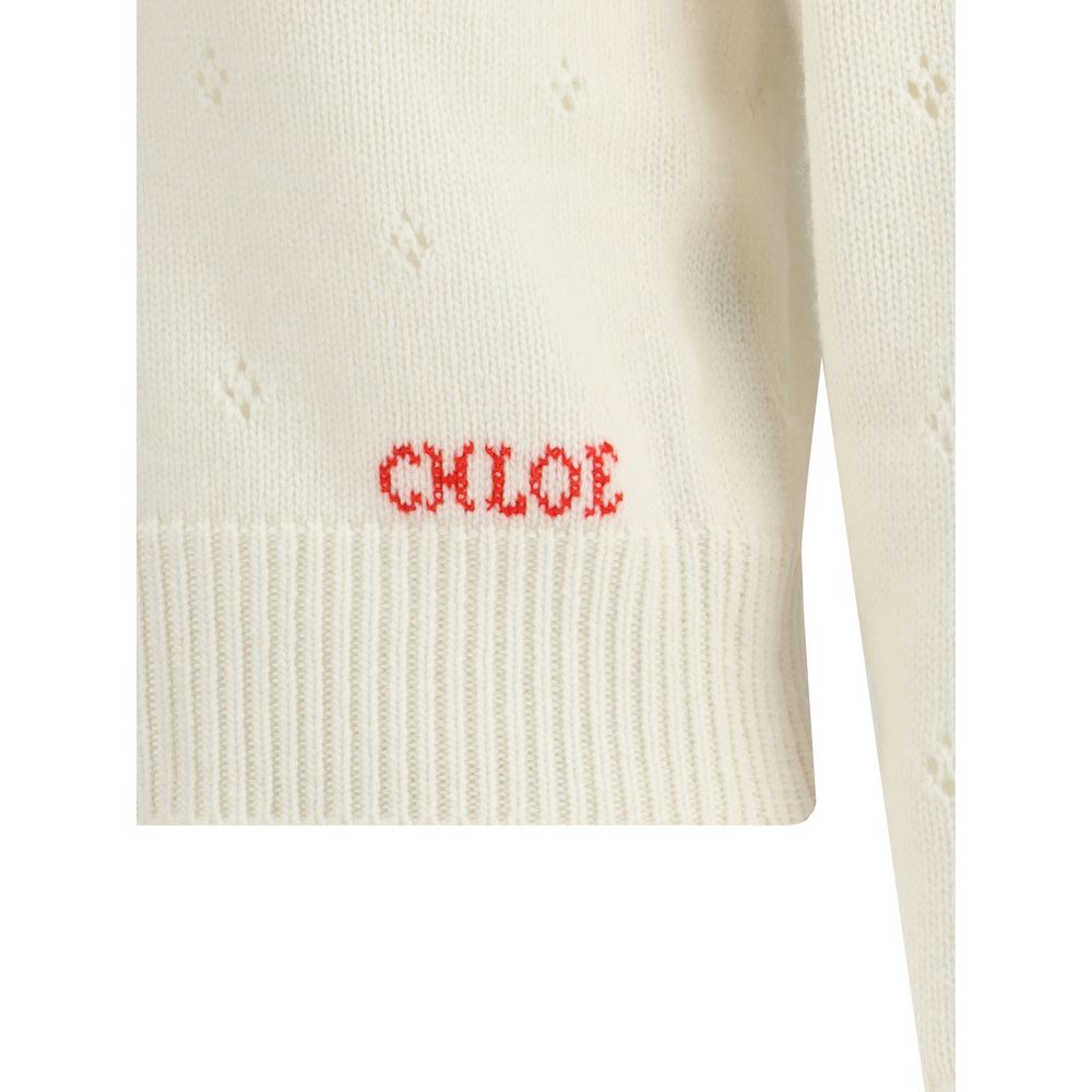 Chloé Jumper with a buttoned keyhole neck
