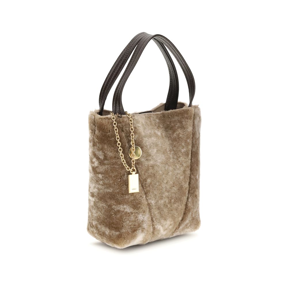 Chloé Shearling small Spin Tote Bag