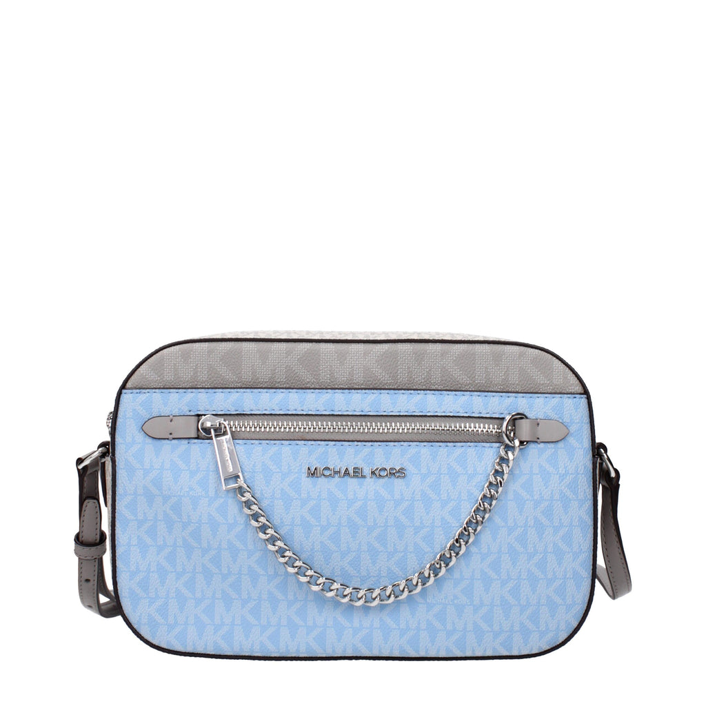 Michael Kors Light Blue Fabric Crossbody Bags