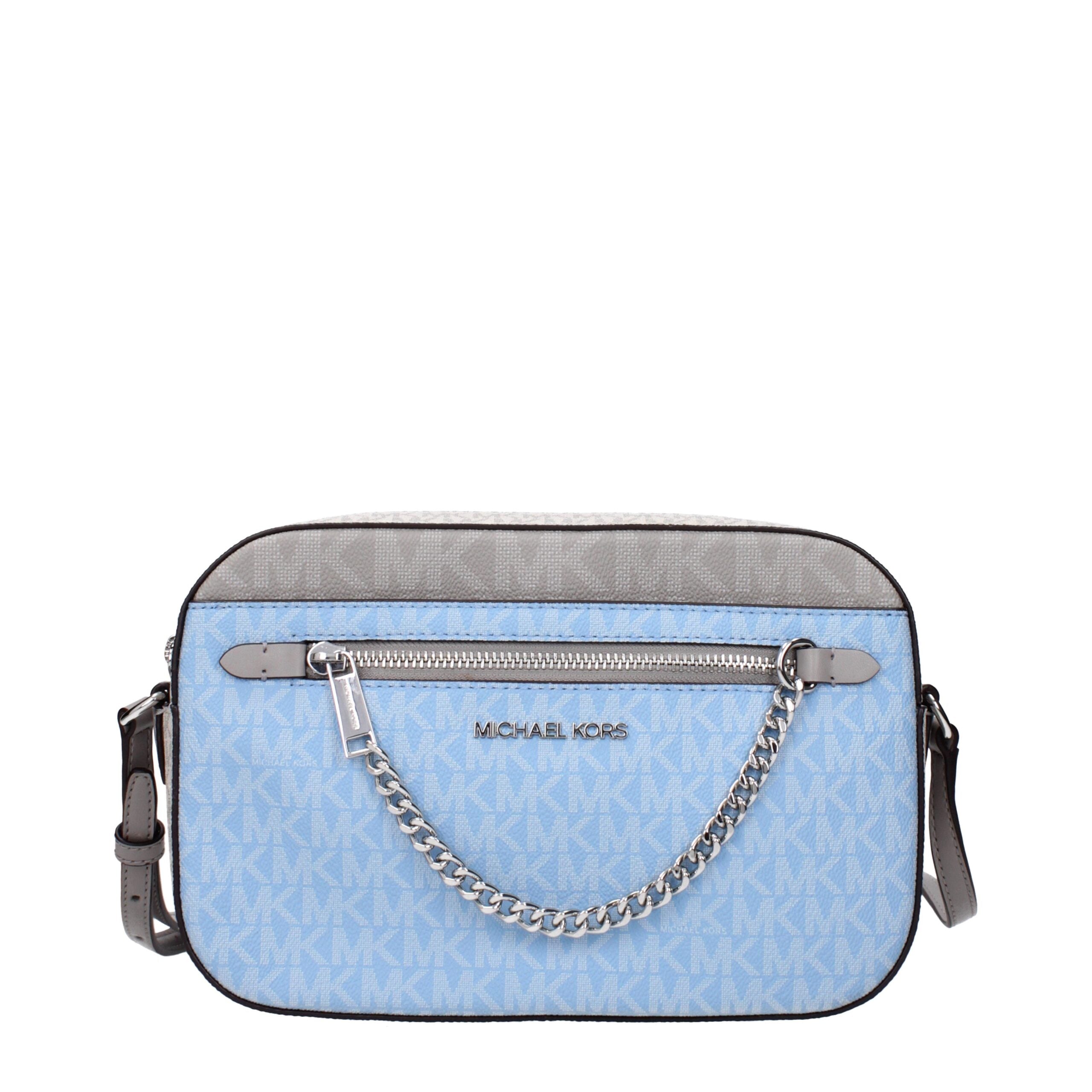 Michael Kors Light Blue Fabric Crossbody Bags