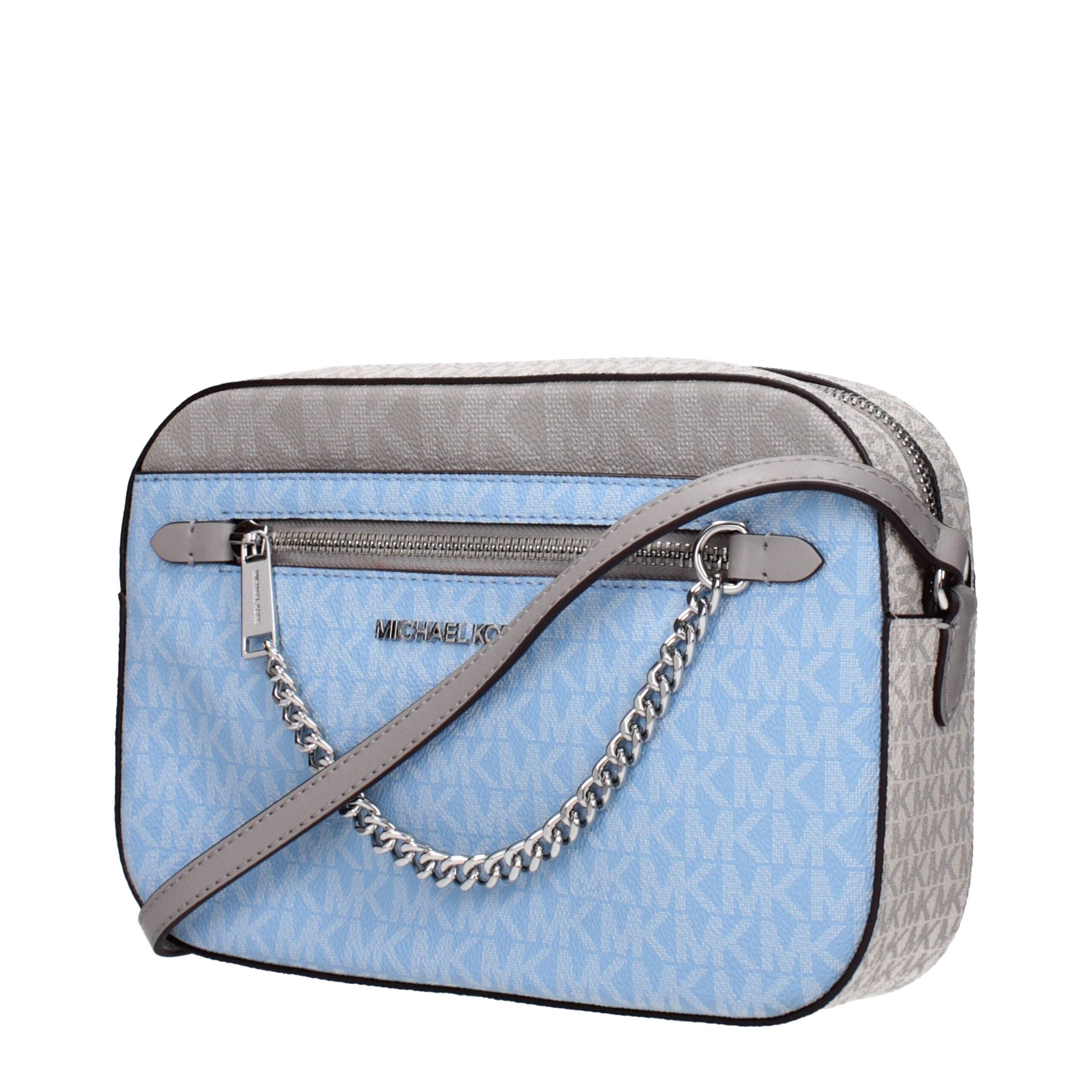 Michael Kors Light Blue Fabric Crossbody Bags