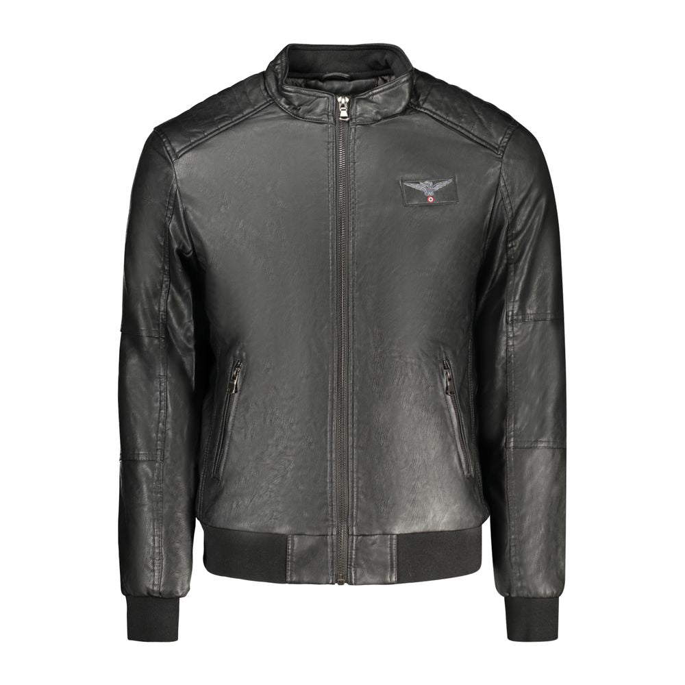 Accademia Militare Black Polyester Jackets & Coat