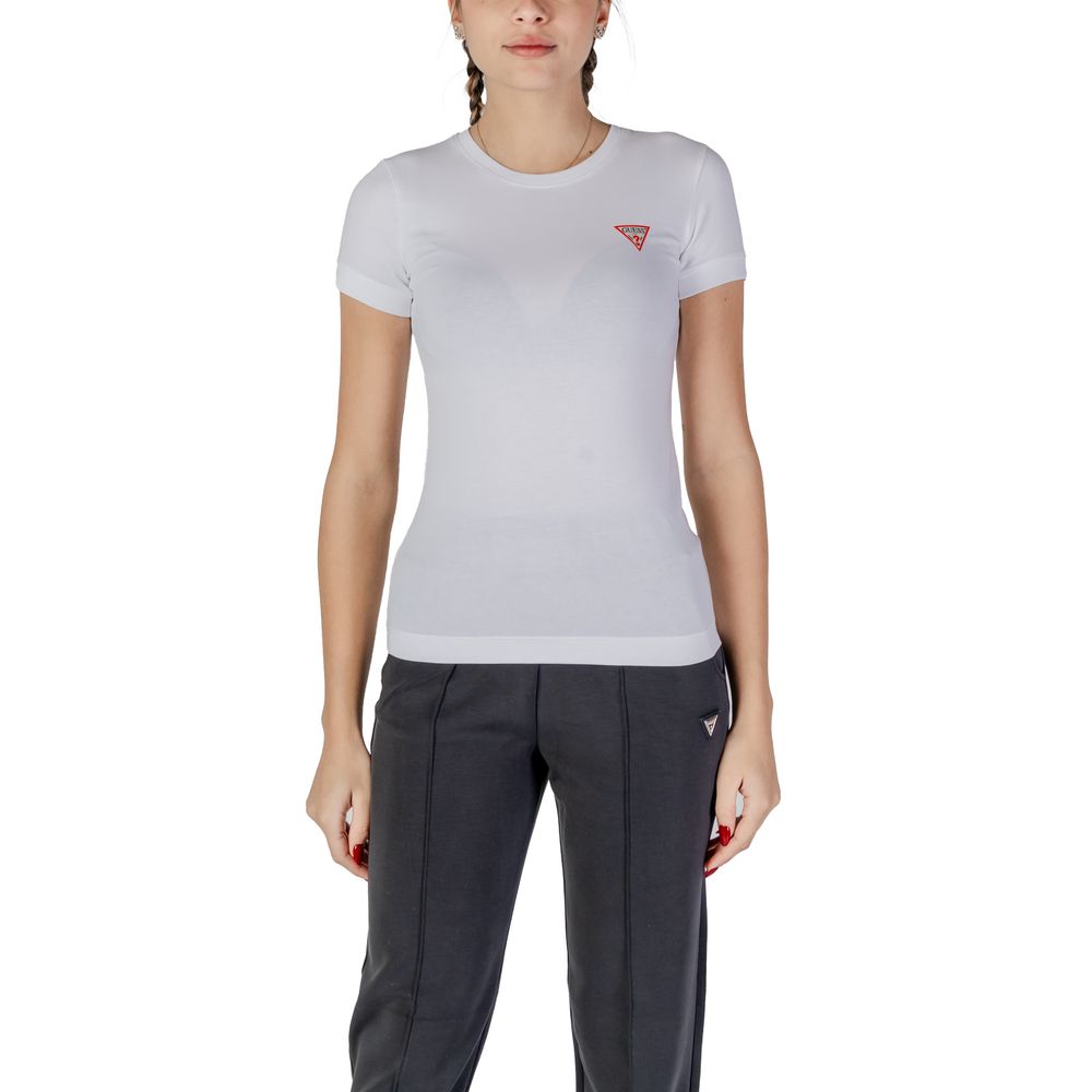Guess White Cotton T-Shirt