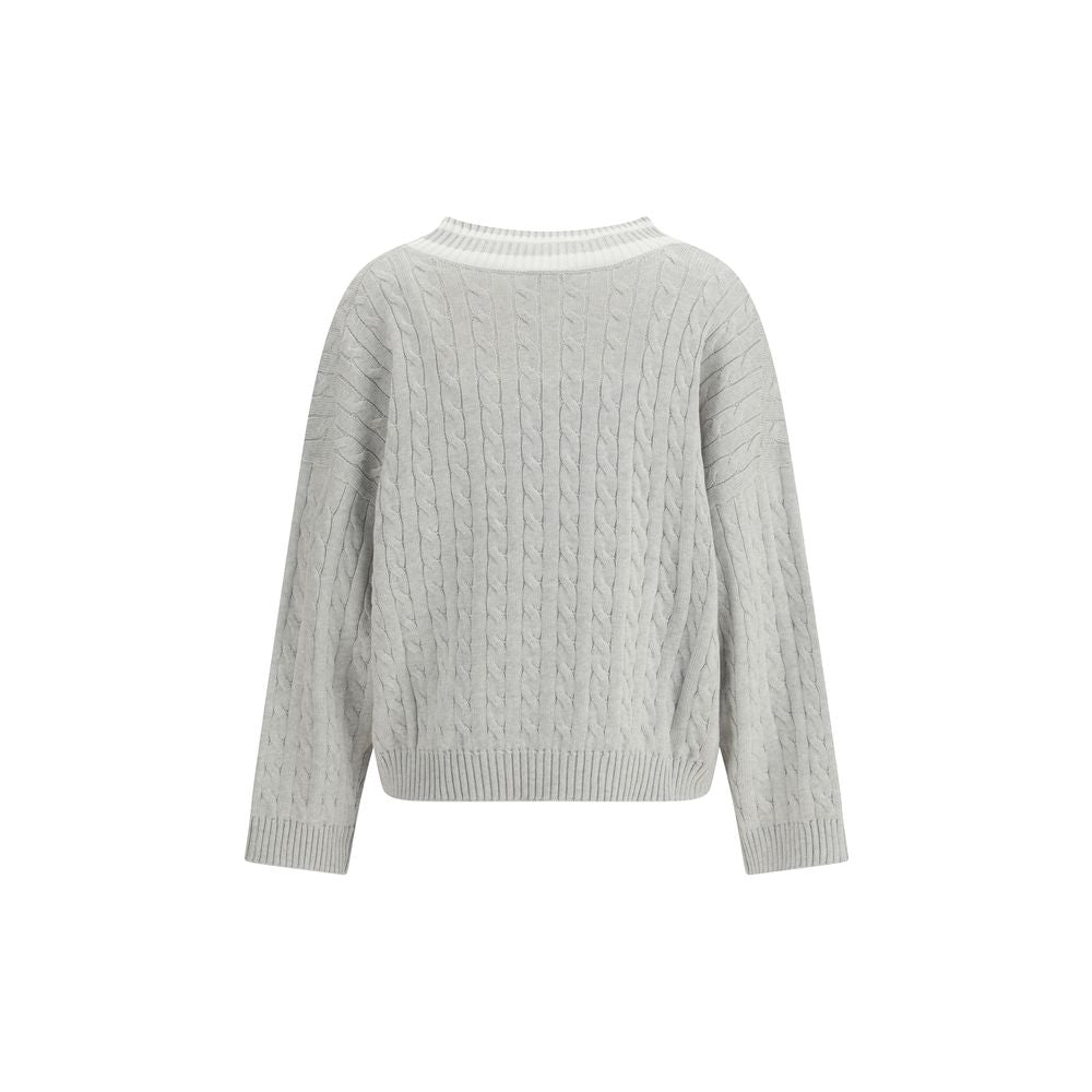 Brunello Cucinelli White Cotton Sweatshirt
