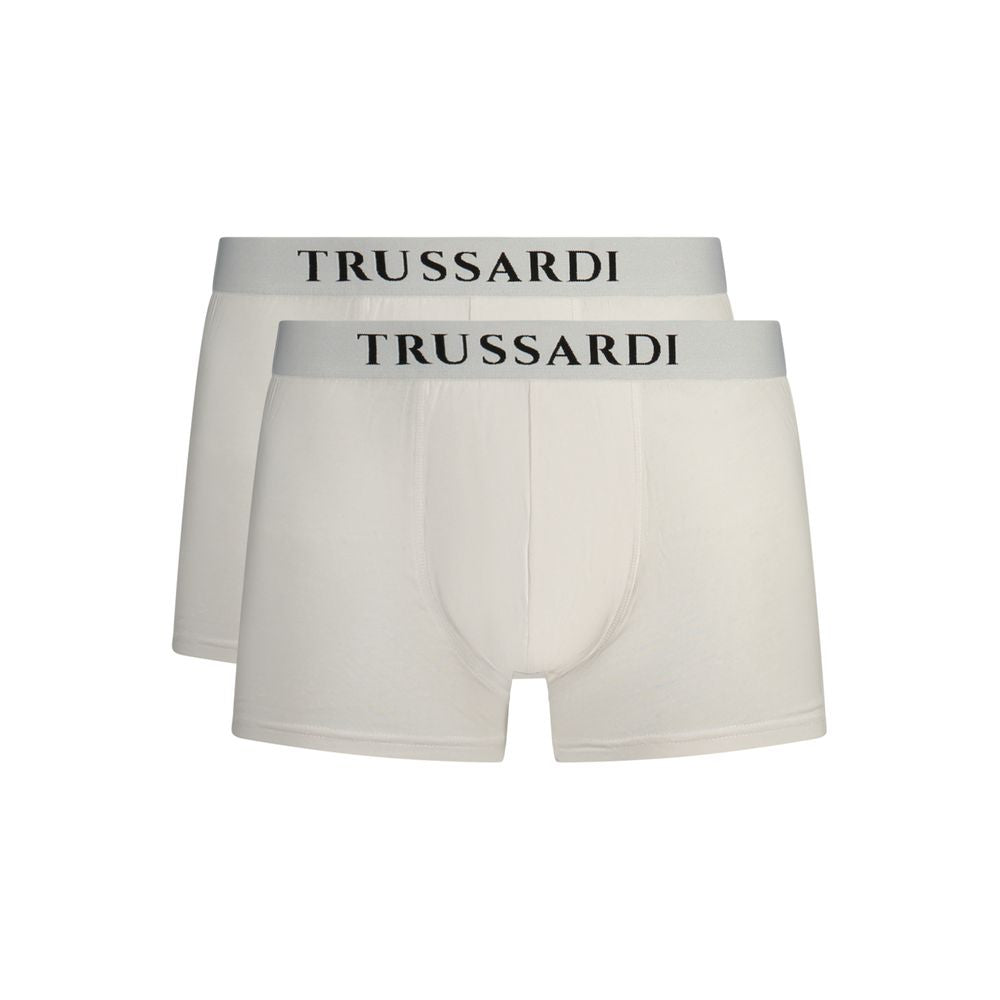 Trussardi White Cotton Men Boxer Underwear