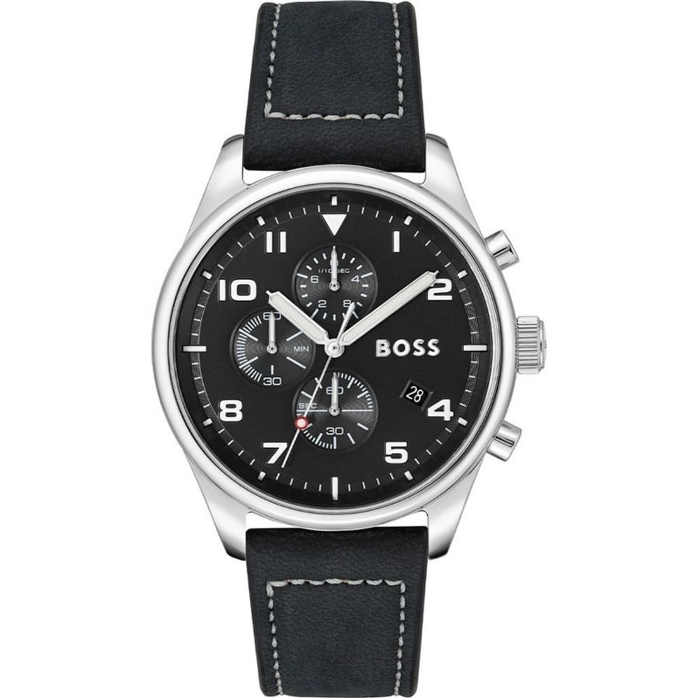 Hugo Boss Black Leather Dress Watch