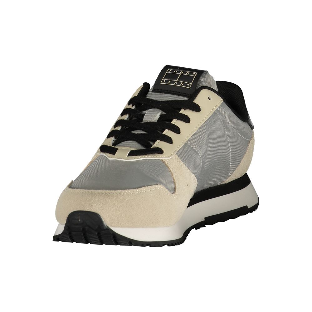 Tommy Hilfiger Gray Leather Men Sneaker
