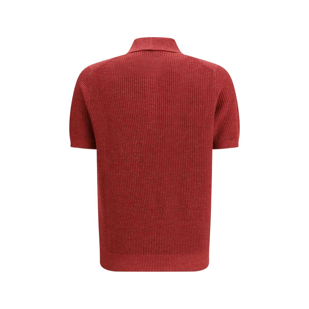 Brunello Cucinelli Red Cotton Dress Shirt