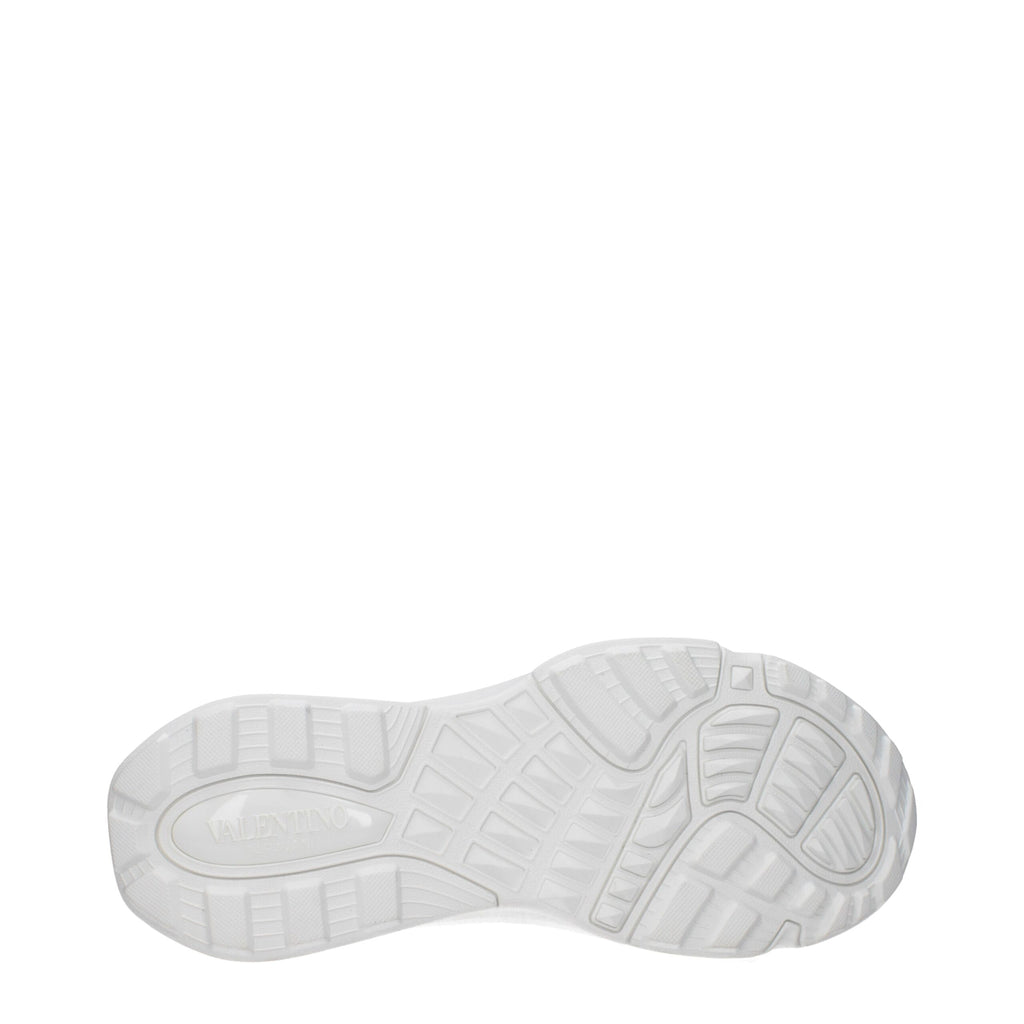 Valentino Garavani White Fabric Athletic Sneakers