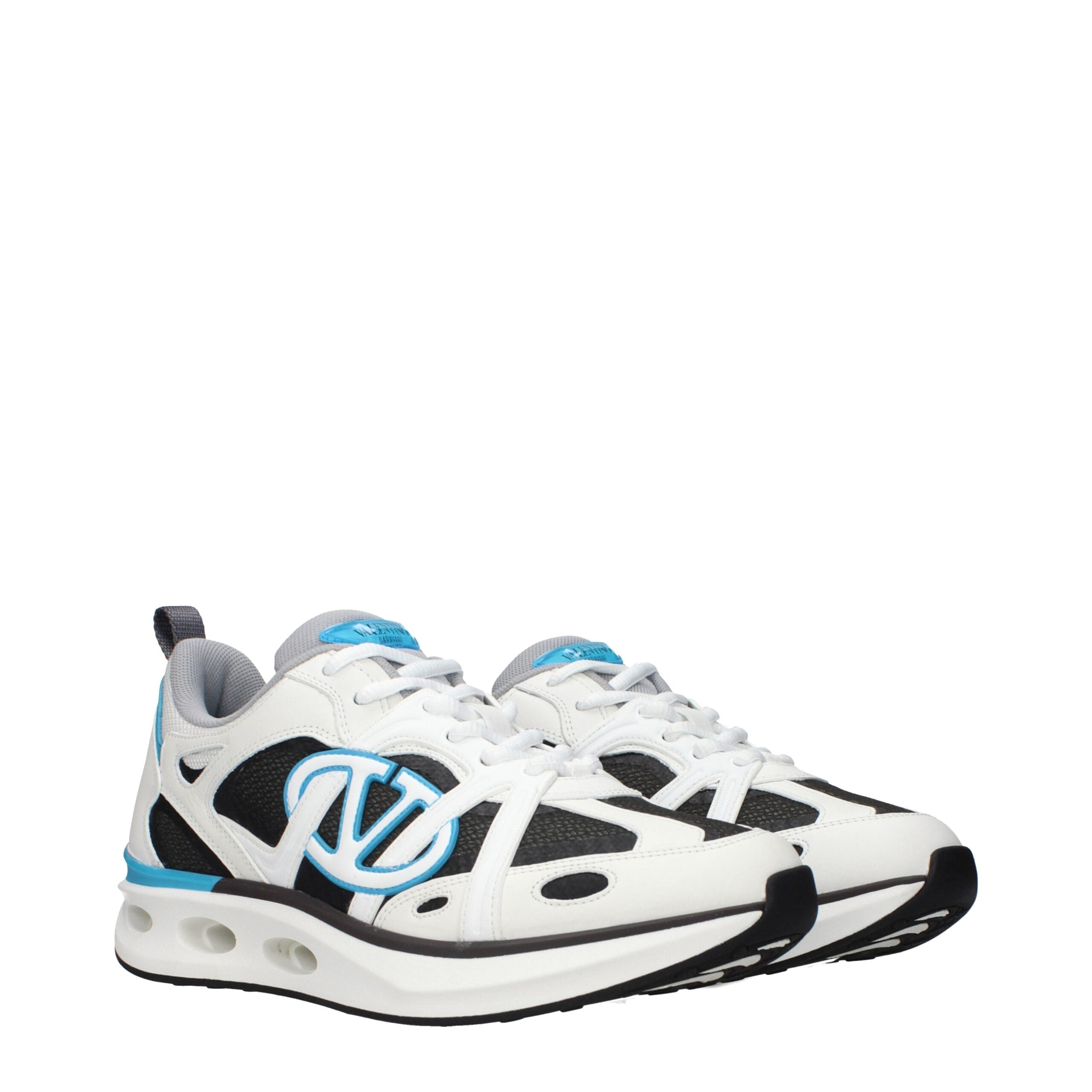 Valentino Garavani White Fabric Athletic Sneakers