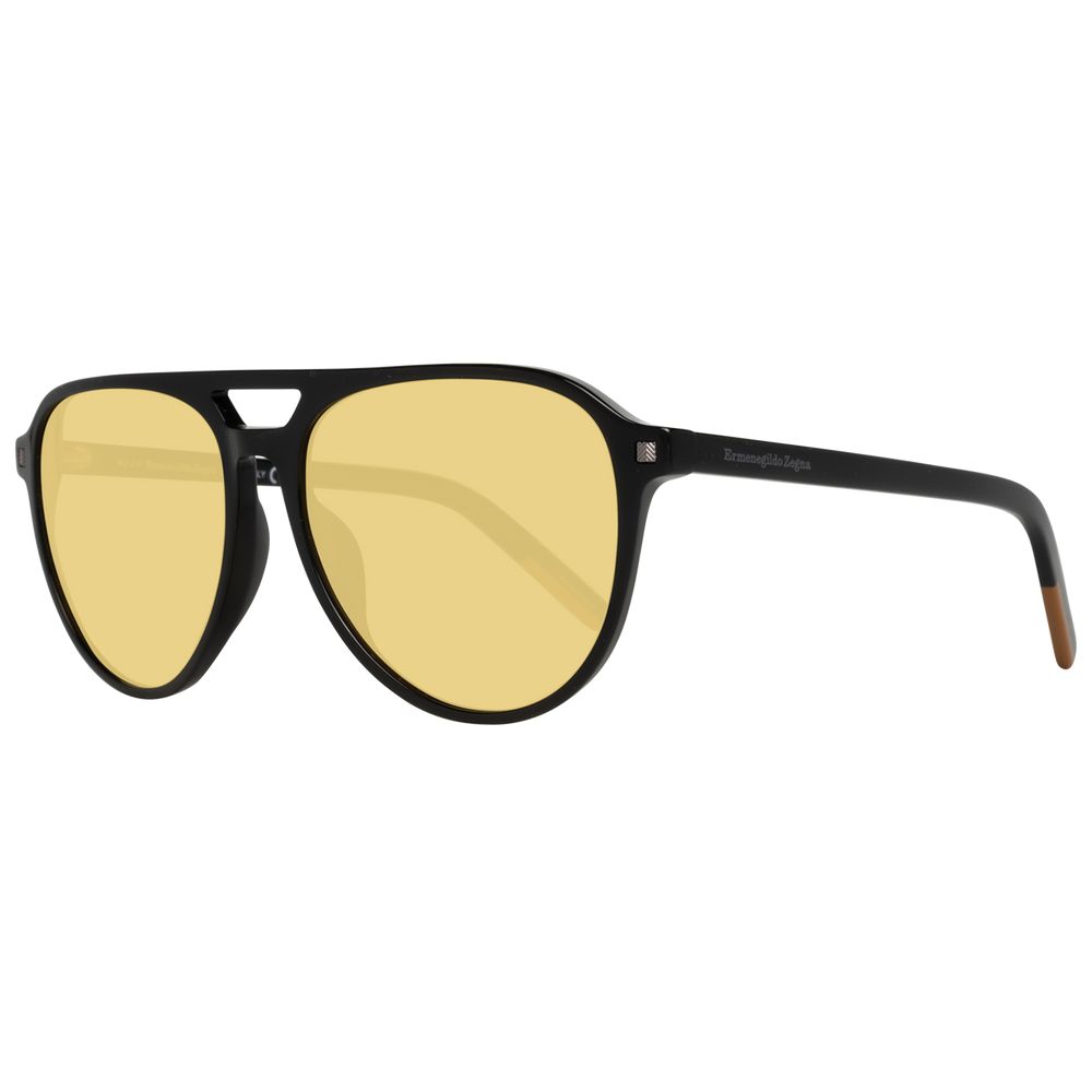 Ermenegildo Zegna Black Plastic Sunglasses