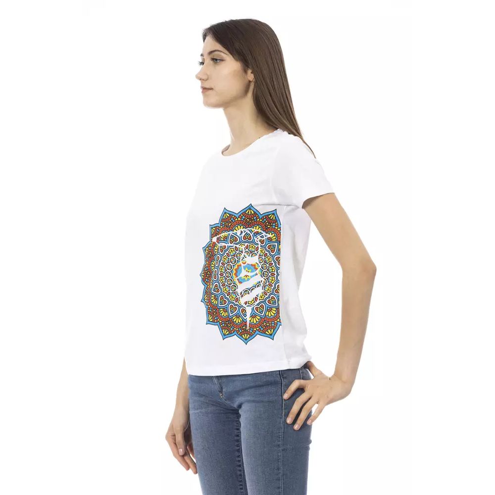 Trussardi Action White Cotton Tank Tops