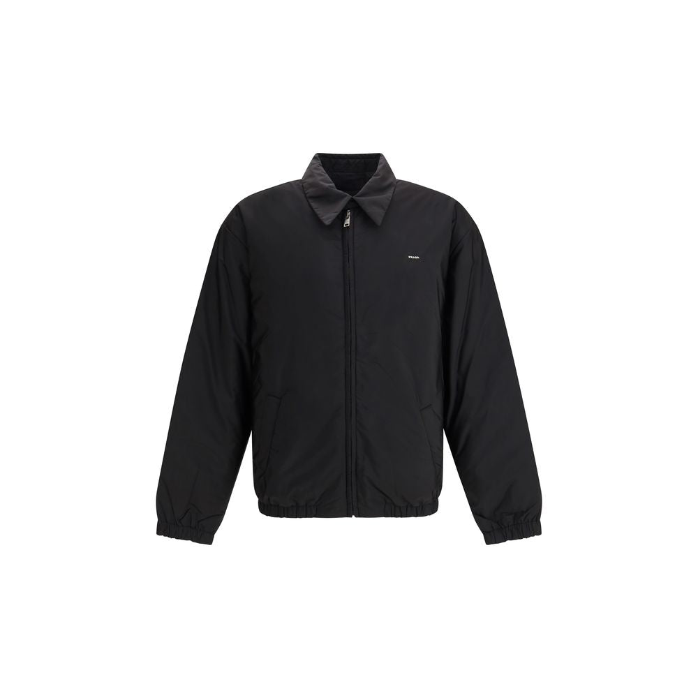 Prada Black Recycled Polyamide Full-Length Jacket
