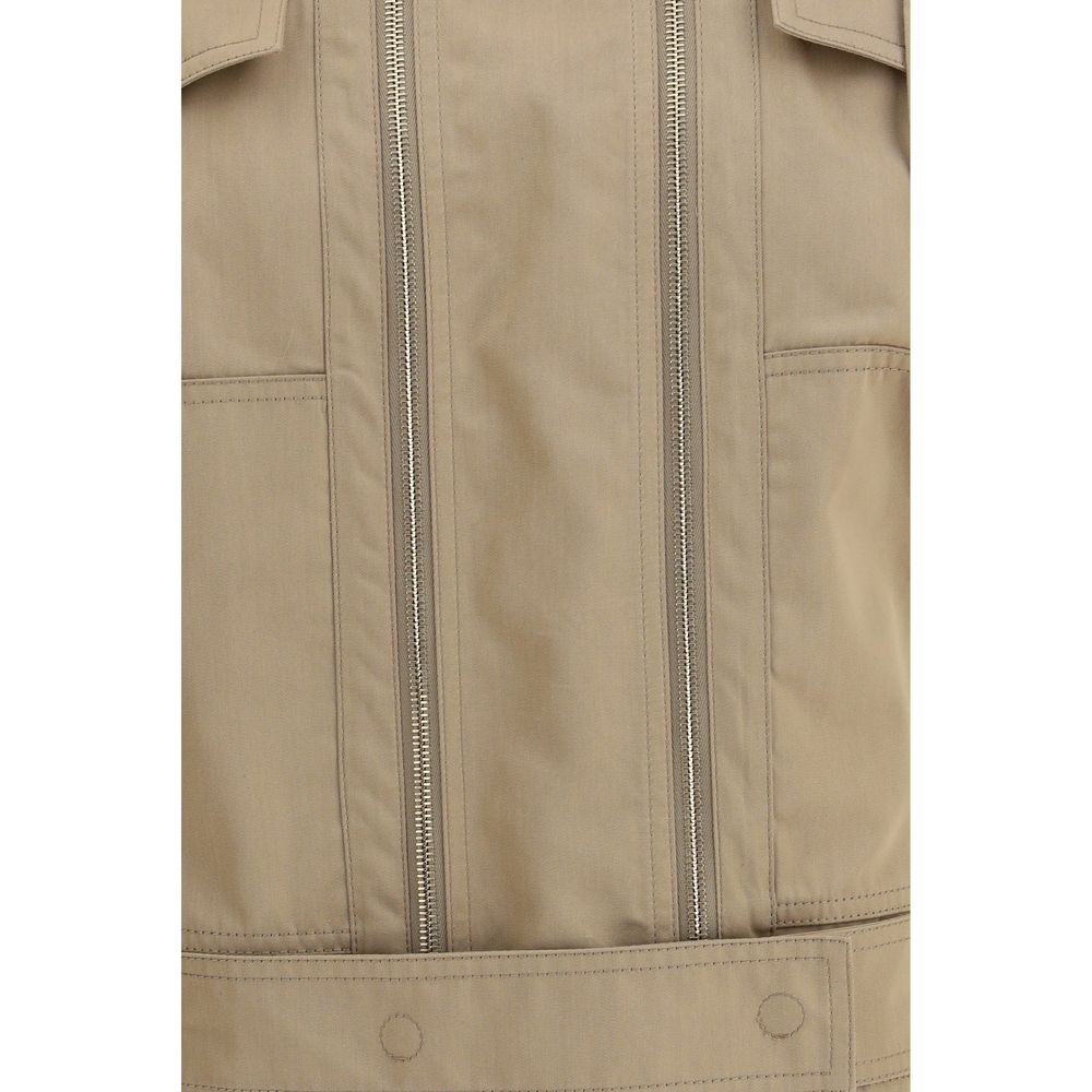 Fendi Beige Cotton Full-Length Jacket