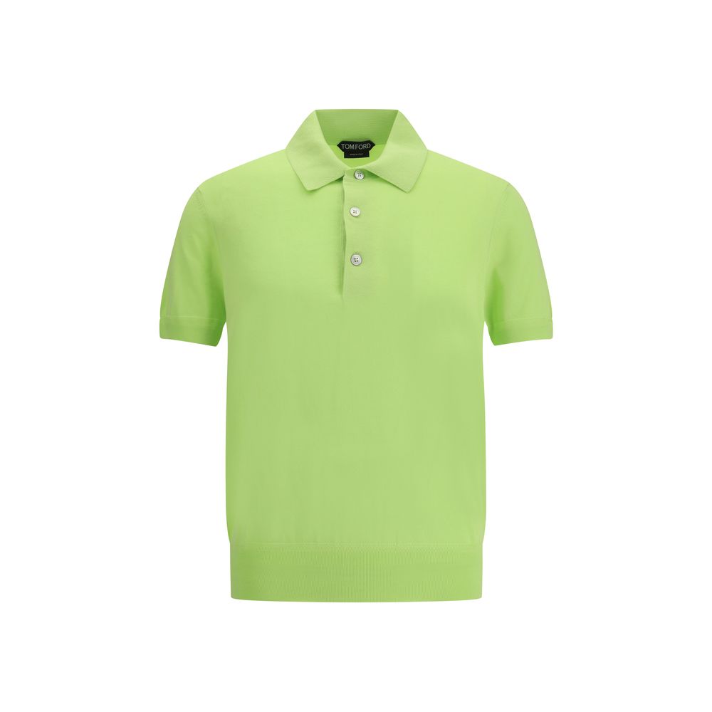 Tom Ford Green Cotton Polo Shirt