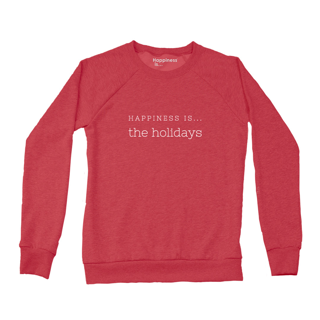 Women's Holiday Crew Sweatshirt, Chili-0