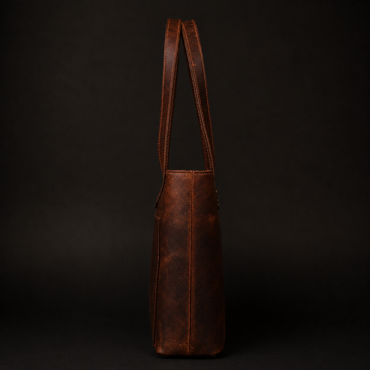 Classic Brown Leather Tote Bag