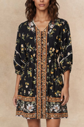 Brigitta Printed Boho Dress