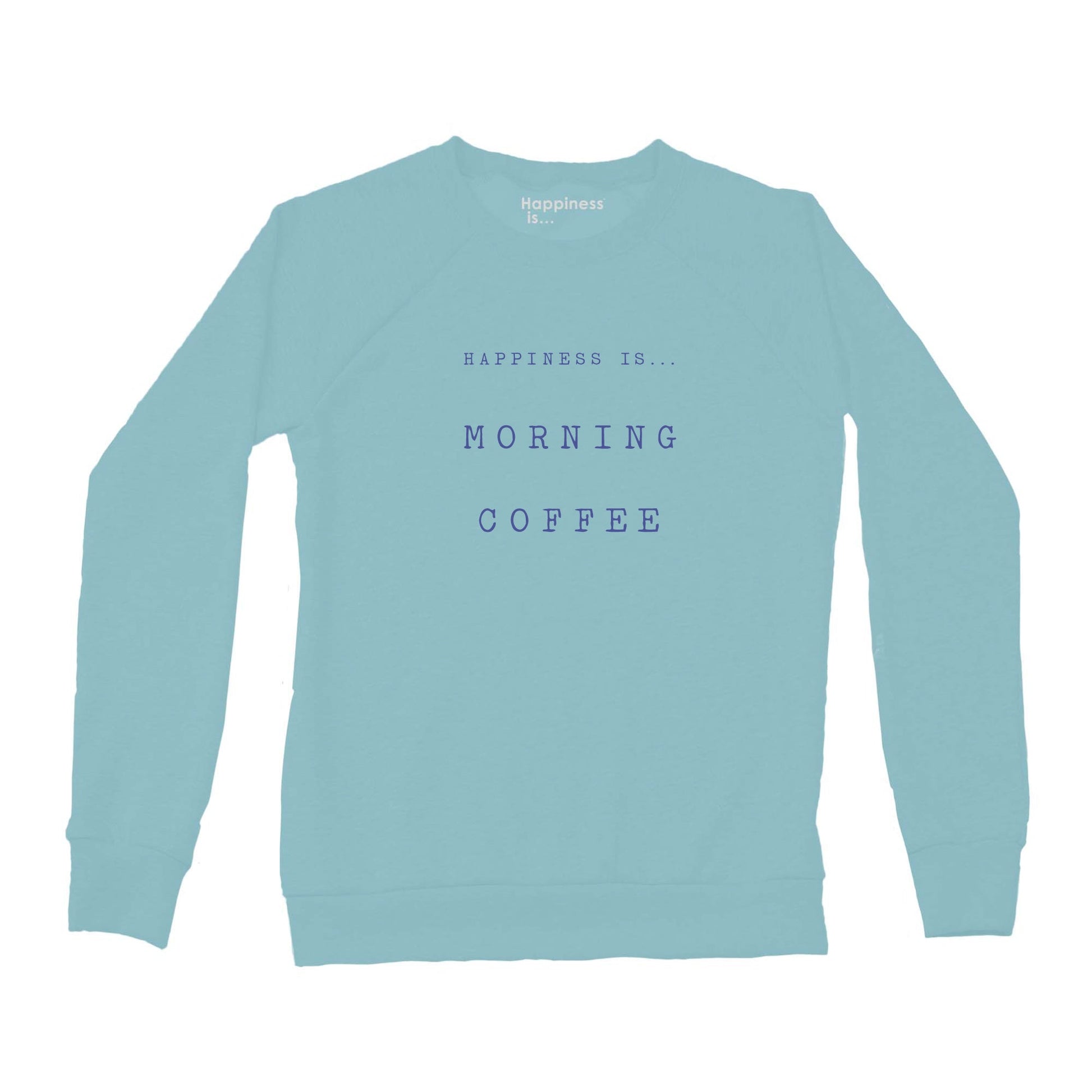 Women's Coffee Crew Sweatshirt, Teal-0