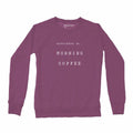 Women's Coffee Crew Sweatshirt, Plum-0