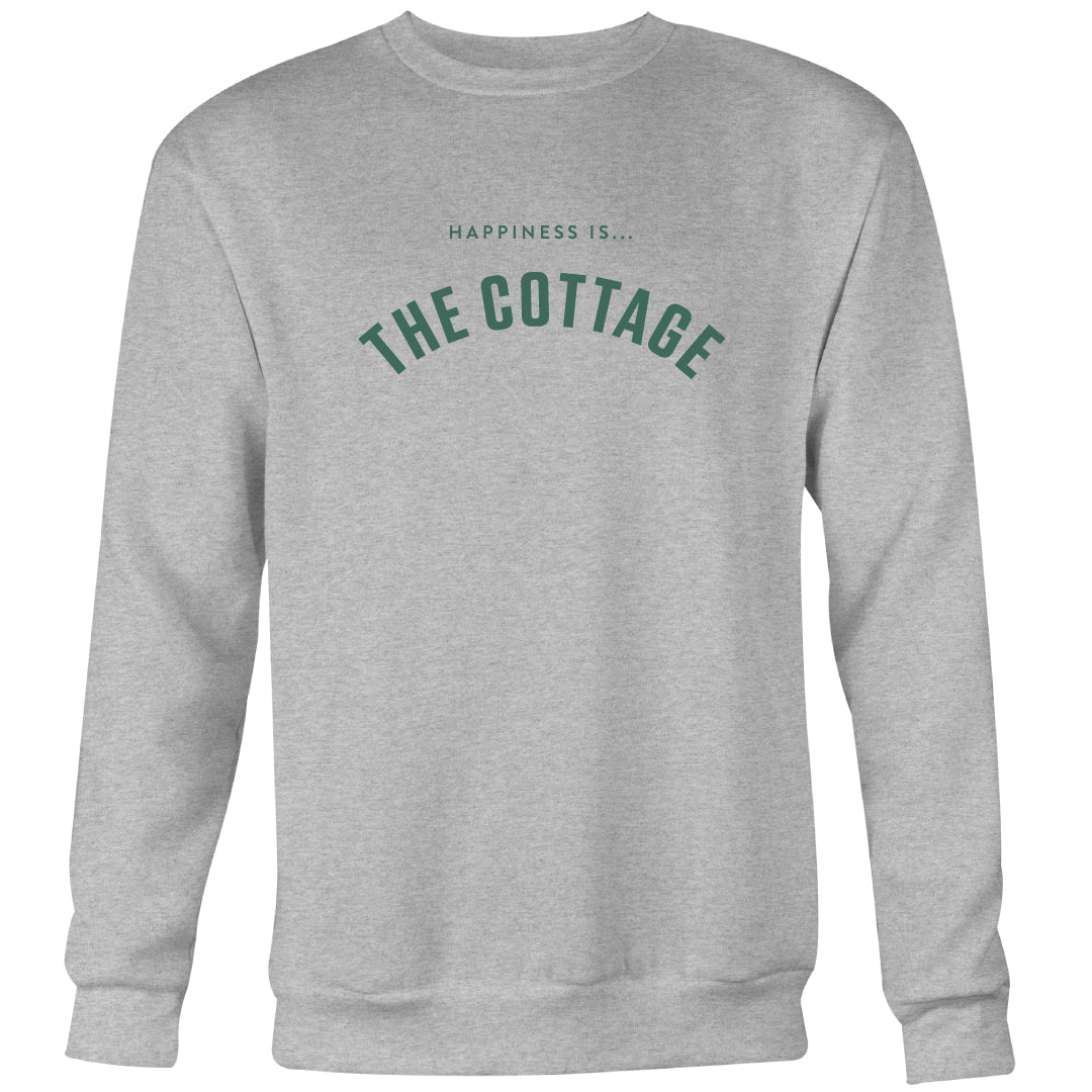 Men's Cottage Collegiate Crew Sweatshirt, Heather Grey-0