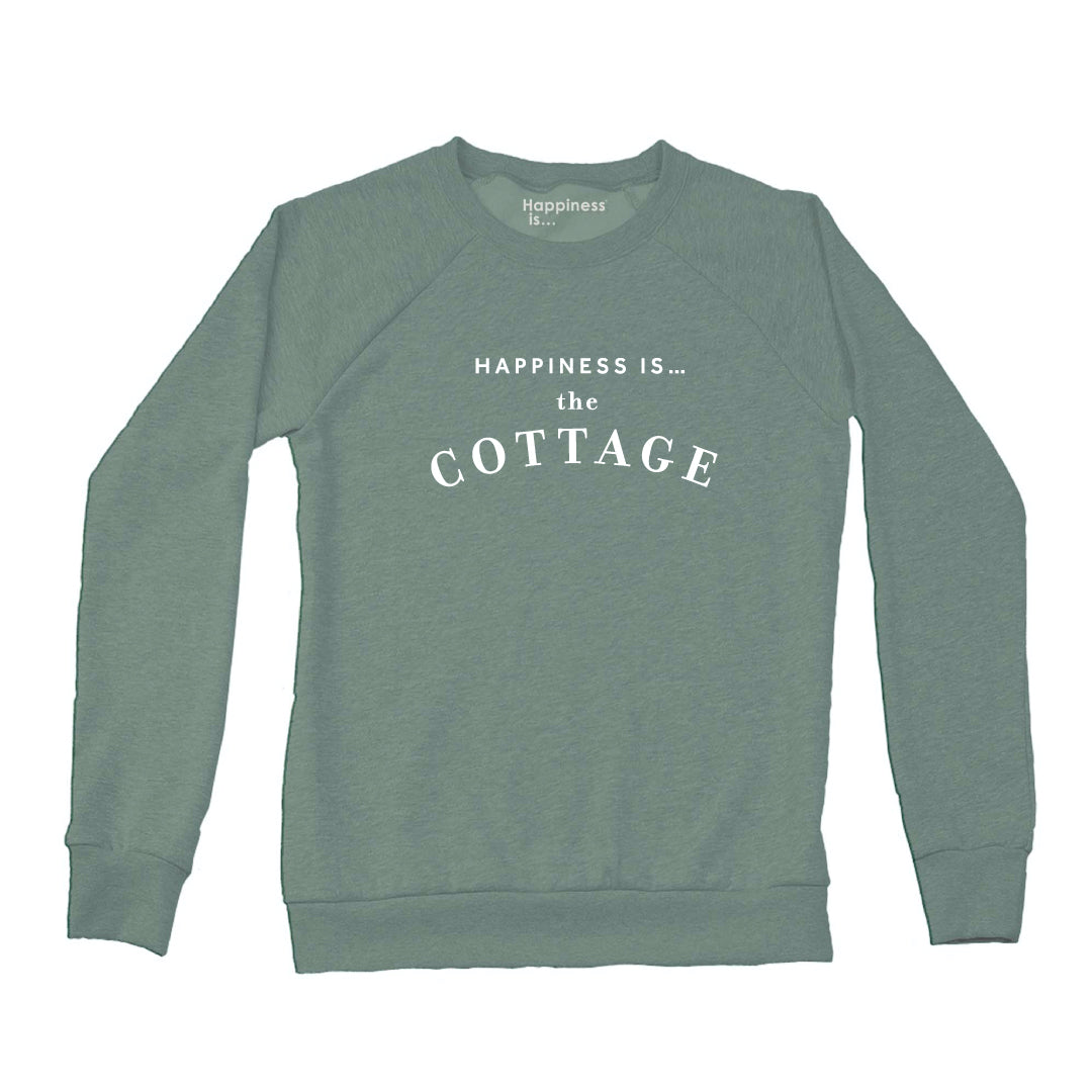 Women's Cottage Crew Sweatshirt, Sage-0