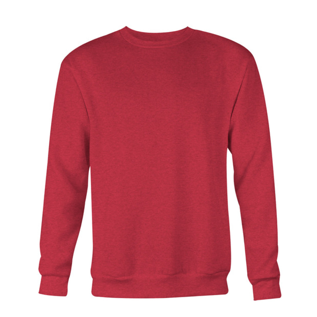 Men's Plain Crew Sweatshirt, Chili Pepper-0