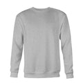Men's Plain Crew Sweatshirt, Heather Grey-0